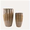 KeyHome Store Set 2 Vasi in Terracotta Caramello Rigato D41 H66