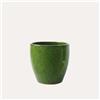 KeyHome Store Vaso Medio in Terracotta Rivestita Verde Lucido D40 H60