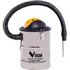 Vigor Aspir-El Bidone Aspiracenere in Inox, 15 l, 800 W