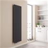 EMKE Radiatore di design piatto, 1600 x 460 mm, verticale, con attacco centrale, a pannello singolo, da parete, per bagno, camera da letto e soggiorno, antracite 751 W