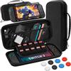 PALPOW Custodia Switch 2 con Nintendo Switch 2, custodia rigida sottile con vetro temperato, 8 impugnature per i pollici, kit console Switch 2 10 in 1, 10 slot per schede di gioco [gamecube]