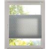 Khome K-home Tenda plissettata Klemmfix effetto 3D, grigio, 80 x 210 cm