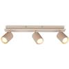 BRILONER - Plafoniera orientabile, attacco GU10, max 9 W, faretti soffitto, lampada soffitto, plafoneria, plafoniere, camera da letto, faretto, faretti cucina, 45 cm, Beige