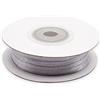 Decoraparty Rotolo di nastro di raso argentato da 3 mm con lunghezza di 50 m, per idea regalo, matrimonio, battesimo, comunione, Natale, Capodanno, ospiti, bobina