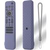 Generic Custodia protettiva per telecomando Sony RMF-TX810U/RMF-TX811U/RMF-TX910U, in morbido silicone, antiurto, antiscivolo, con cordino (grigio lavanda)