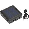 NUMNBE Power Bank Solare 10000mAh, Mini Caricatore Solare con 3 Uscite USB, Luce LED Integrata, Portatile e Compatto - Ricarica Doppia e Multipla, Ideale per Campeggio e Pesca