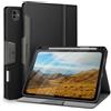 Antbox Custodia per iPad Pro da 11 pollici (M4) 2024, supporto per matita integrato, supporta completamente Pencil Pro/USB-C, funzione auto sleep/wake in pelle vegana (nero)