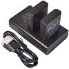 DSTE Electron Technological DSTE 2x EN-EL14 Ricambio Batteria + Caricatore doppio USB con display LCD Compatibile per Nikon D3300,D3400,D5300,D5500,D5600,D3200,D5200,D5100,D3S Df,Coolpix P7000,P7100 Impugnatura batteria BG-2G