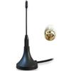 UniteCom Antenna Mini Whip LoRa 868 MHz con montaggio magnetico. Antenna LoRaWAN per gateway/router IoT. Supporta l'estrazione HNT con hotspot di elio. Connettori SMA/RP-SMA (connettore maschio SMA)