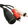 CABLEPELADO - Cavo audio stereo DIN femmina RCA maschio, cavo midi DIN 5 pin femmina a RCA, stereo, adatto per sistemi Bang & Olufsen, Naim, Quad