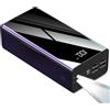 WSGDSG Power Bank, Caricabatterie Portatile da 60000 mAh con Uscite e Ingressi, Caricabatterie Rapido per iPhone con Torcia Batteria Esterna USB C ad Altissima Capacità(Size:Nero,Color:600000Mah)