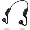 LEVMEK Cuffie Conduzione Ossea Bluetooth 5.3, Auricolari a Conduzione Ossea Sport con Microfono, IPX8 Impermeabile per Nuoto, Corsa, Ciclismo, Cuffie Nuoto Open-Ear HiFi Stereo, Ricarica Rapida USB-C