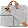 Lacdo 360° Protettiva 15.6 Pollici Borsa Portatile Custodia per IdeaPad 3 / Legion 5, HUAWEI MateBook D 15, Acer Aspire 3 5 7, HP Pavilion 15, Dell Inspiron 15, Asus ViovoBook 15 / TUF, Grigio