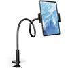 Klsniur Supporto per tablet a collo di cigno per letto, braccio flessibile regolabile per tablet con morsetto sul tavolo compatibile con iPad Air Mini, Galaxy Tabs, Kindle Fire, Switch o altri