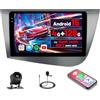 Inefala [4G+128G]Inefala Android 15 Autoradio per Seat Leon MK2 2005-2012 con Wireless Carplay Android Auto, 9 Pollici Touchscreen Stereo Auto Bluetooth con Navi GPS WiFi RDS/FM SWC Retrocamera Mic