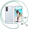 ISOI Cover con Cordino per Samsung Galaxy A57 5G, Custodia Trasparente con Collana Tracolla Laccio Collo Ultra Sottile Morbido TPU Silicone Antiurto AntiGraffio Case, Verde