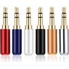 Trinkrittey 6 connettori jack da 3,5 mm, jack stereo da 3,5 mm, connettore a saldare a 3 poli, connettore audio dorato, adattatore in metallo stereo audio per cuffie