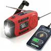 Fuhuihe Radio di emergenza solare con display LCD, power bank 2000 mAh, torcia 3 in 1 con allarme SOS, alimentazione di emergenza portatile per casa ed esterni, attrezzatura di sopravvivenza da campeggio