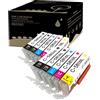 Amla 10 pezzi Compatibile Cartucce Canon 580 581 Canon PGI-580 CLI-581 per Canon TR7550 TR8550 TS6150 TS6250 TS6350 TS6351 TS8100 TS8150 TS8152 TS8250 TS8252 TS8350 TS8351 TS9150 TS9155 TS9550 TS705