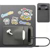 HAPPOW 1 supporto per disco rigido esterno adesivo grigio, custodia portatile SSD HDD tasca tasca per laptop, custodia adesiva compatibile con Apple MacBook, SSD esterni, mouse wireless e cavo