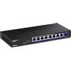 TRENDnet, TEG-S5091, Switch 2,5G non gestito a 9 porte con porta 10G SFP+, 8 porte 2,5GBASE-T, capacità di commutazione 60Gbit/s, senza ventola, montabile a parete, nero