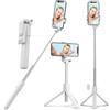 XIHAMA Bastone per selfie con treppiede, supporto per telefono portatile e telecomando senza fili, compatibile con iPhone, Samsung, Xiaomi e smartphone Android (bianco)