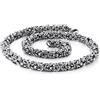 Mesnt 20 Collana Catena Donna Acciaio per Uomo 6mm Collana Catenella Donna Uomo Catena Bizantina Argento
