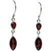 Meadows Orecchini pendenti in argento sterling 925 con orecchini granato, prati, Pietra, Granato