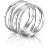 AeraVida Anello in argento Sterling 925 con spirale a cinque fasce larghe, Metallo, non noto