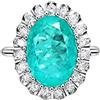 Michooyel S925 6ct Paraiba taglio ovale anello di promessa per le donne argento sterling cubic zirconia fedi nuziali di fidanzamento per le donne