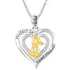Twoowl Collana con San Michele, in argento Sterling 925, con ciondolo a forma di cuore San Arcangelo Michele Arcangelo Proteggerci, amuleto cattolico, protezione religiosa, regalo per donne e mamme