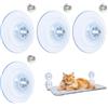DIFLAX 4 Pezzi Amaca Per Gatti, Amaca Gatto Ventose Per Vetro, Amaca Gatti Ventosa, Amaca Gatto Finestra, Ventose Per Pareti In Vetro, Ventosa Gatti, Per Finestre, Amaca, Vetro
