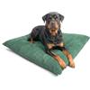 4L Textil Cuccia Cane velluto a coste Cuscino Cane Taglia Grande e Media Cuscino per Cani sfoderabile e lavabile (100x80 cm, Verde(Strisce))