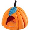 Generico Pumpkin Cat Bed - Cute Kitten Cave, Plush Pet Sleeping Pod for Cats Dogs Small Pets, Soft Indoor Outdoor Bed for Bedroom Balcony Bay Window Dorm Apartment Living Room