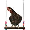 Genérico Gancio per pollo giocattolo in legno antiscivolo per pollaio, accessorio per gabbia di arricchimento per masticare e arrampicare, per cortile, pollaio, pollame, recint