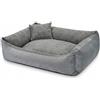 4L Textil Teo Cuccia Cane sfoderabile e lavabile Cuccia per Cani piccolo Letto per cani Cuscino per Animali Divano per Cani Letto Grigio (100x80 cm, Grafite)