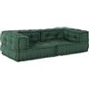 vidaXL Divano Modulare a 2 Posti Verde 140x70x36 in Tessuto, divano, divano trasformabile, divano in tessuto, divano modulare, cuscino pallet, divano da terra