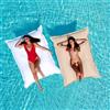 Avalon - Cuscino Galleggiante per Piscina Pouf Poltrona Sacco Way Medio, Pouffe Amaca, Pouf a Sacco in Tessuto Tecnico Antistrappo e Impermeabile, Arredo Moderno, Made in Italy(100x140cm-Ecru)