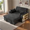 Lubvtti Divano letto 2 posti con portabicchieri,porta di ricarica USB e cuscino, divano 2 posti moderno con schienale regolabile,Portaoggetti per braccioli,Ciniglia(Grigio-5)