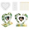 HNLMZ Stampo Cornice Foto Silicone per Resina,Stampo in Resina epossidica a Forma di Cuore,Stampi in Resina per Cornici di Foto,DIY Stampi Resina Epossidica per l'artigianato