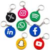 Generico Portachiavi NFC Personalizzato per Social Media, Tag Smart 3D per Collegare il Tuo Profilo Social, Portachiavi con Chip NFC in PLA
