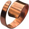 Antica Fucina Rho® Anello Regolabile in Rame Puro | Fine ed Essenziale - Spessore del metallo 0,8 mm | Lavorazione Artigianale - Creato a Mano in Italia | per Uomo e Donna | Unisex