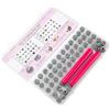 Joygoodta TIMPOGGIO DELLA OGGI 48PC Penne per francobolli per nail art diversi francobolli artistici con punta a penna silicone farfalla rosa kit di timbrai fai -da -te per donne