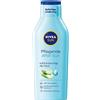 NIVEA Sun lozione doposole nutriente (400 ml), lozione con effetto lenitivo per la pelle dopo l'esposizione al sole, doposole con aloe vera biologica e acido ialuronico per 48h di idratazione.