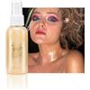 QINGZY Spray Glitter Corpo Oro, Trucco Evidenziatore Luccicante per Viso, Capelli, Pelle e Abiti, Spray Shimmer Waterproof Rapida Asciugatura per Feste, Halloween, Natale, 60ml