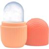 Culinavog Rullo di Ghiaccio Facciale, Ice Face Roller in Silicone, Riutilizzabile Eye Ice Massage Riutilizzabile Ice Face Roller Ghiaccio Viso Multifunzionale per Antirughe Riduce il Gonfiore (Rosa)
