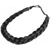 BOBIYA 3 fili sintetici treccine fascia classic chunky largo intrecciato trecce elastico stretch hairpiece per la ragazza delle donne accessorio di bellezza, 55g (il nero naturale)