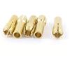 Ruilogod 5 PCS Tono oro 3.2mm diametro di serraggio 5mm SHINK Dia Brass Collet strumento rotante per il taglio