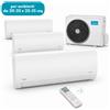 Midea Xtreme Pro Green Trial Split 6,15 kW 2x9.000+12.000 BTU per ambienti da 20-25 e 25-35 mq