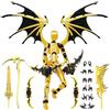 HTTDSLF T13 Action Figure Con Più Giunti, T13 Action Figure Set (Assembly completato), Multi-giunto stampato in 3D, Decorazioni Desktop per gli Amanti del Gioco Giocattoli, Dorato 3